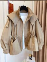 ⁦معطف ترنش بجيب سحاب وأزرار أمامية⁩ - الصورة ⁦4⁩