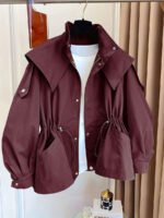 ⁦معطف ترنش بجيب سحاب وأزرار أمامية⁩ - الصورة ⁦14⁩