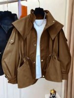 ⁦معطف ترنش بجيب سحاب وأزرار أمامية⁩ - الصورة ⁦22⁩