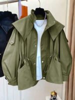 ⁦معطف ترنش بجيب سحاب وأزرار أمامية⁩ - الصورة ⁦27⁩