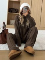 ⁦SHEIN EZwear طقم قطعتين نسائي بلوزة وبنطلون⁩ - الصورة ⁦6⁩
