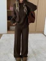 ⁦SHEIN EZwear طقم قطعتين نسائي بلوزة وبنطلون⁩ - الصورة ⁦9⁩