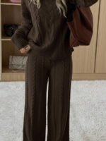 ⁦SHEIN EZwear طقم قطعتين نسائي بلوزة وبنطلون⁩ - الصورة ⁦10⁩