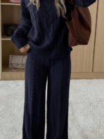 ⁦SHEIN EZwear طقم قطعتين نسائي بلوزة وبنطلون⁩ - الصورة ⁦15⁩