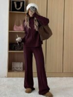 ⁦SHEIN EZwear طقم قطعتين نسائي بلوزة وبنطلون⁩ - الصورة ⁦18⁩