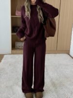 ⁦SHEIN EZwear طقم قطعتين نسائي بلوزة وبنطلون⁩ - الصورة ⁦19⁩