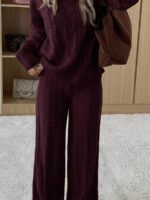 ⁦SHEIN EZwear طقم قطعتين نسائي بلوزة وبنطلون⁩ - الصورة ⁦20⁩