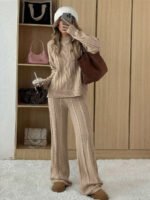 ⁦SHEIN EZwear طقم قطعتين نسائي بلوزة وبنطلون⁩ - الصورة ⁦23⁩