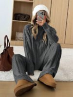 ⁦SHEIN EZwear طقم قطعتين نسائي بلوزة وبنطلون⁩ - الصورة ⁦26⁩