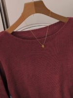 ⁦GlowEve فستان صوفي بأكمام طويلة وياقة طاقم⁩ - الصورة ⁦19⁩