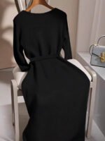 ⁦GlowEve فستان صوفي بأكمام طويلة وياقة طاقم⁩ - الصورة ⁦33⁩