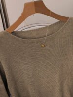 ⁦GlowEve فستان صوفي بأكمام طويلة وياقة طاقم⁩ - الصورة ⁦40⁩