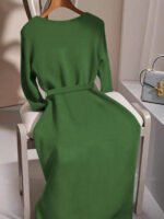 ⁦GlowEve فستان صوفي بأكمام طويلة وياقة طاقم⁩ - الصورة ⁦57⁩