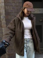 ⁦DAZY معطف كاجوال مبطن مزود بسحاب وقبعة⁩ - الصورة ⁦3⁩