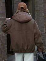 ⁦DAZY معطف كاجوال مبطن مزود بسحاب وقبعة⁩ - الصورة ⁦7⁩