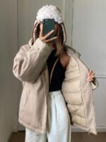 ⁦DAZY معطف كاجوال مبطن مزود بسحاب وقبعة⁩ - الصورة ⁦13⁩