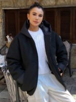 ⁦DAZY معطف كاجوال مبطن مزود بسحاب وقبعة⁩ - الصورة ⁦18⁩