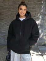 ⁦DAZY معطف كاجوال مبطن مزود بسحاب وقبعة⁩ - الصورة ⁦22⁩