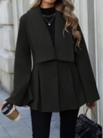 ⁦معطف صوفي نسائي EMERY ROSE – ستايل فرنسي أنيق يومي⁩ - الصورة ⁦6⁩