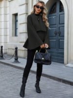 ⁦معطف صوفي نسائي EMERY ROSE – ستايل فرنسي أنيق يومي⁩ - الصورة ⁦8⁩