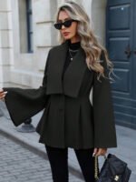 ⁦معطف صوفي نسائي EMERY ROSE – ستايل فرنسي أنيق يومي⁩ - الصورة ⁦9⁩