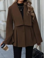 ⁦معطف صوفي نسائي EMERY ROSE – ستايل فرنسي أنيق يومي⁩ - الصورة ⁦14⁩