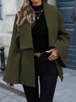 ⁦معطف صوفي نسائي EMERY ROSE – ستايل فرنسي أنيق يومي⁩ - الصورة ⁦25⁩