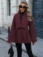 ⁦معطف صوفي نسائي EMERY ROSE – ستايل فرنسي أنيق يومي⁩ - الصورة ⁦28⁩