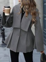 ⁦معطف صوفي نسائي EMERY ROSE – ستايل فرنسي أنيق يومي⁩ - الصورة ⁦34⁩