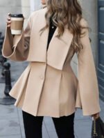 ⁦معطف صوفي نسائي EMERY ROSE – ستايل فرنسي أنيق يومي⁩ - الصورة ⁦42⁩