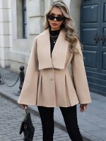 ⁦معطف صوفي نسائي EMERY ROSE – ستايل فرنسي أنيق يومي⁩ - الصورة ⁦47⁩