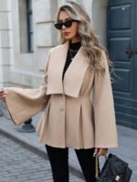 ⁦معطف صوفي نسائي EMERY ROSE – ستايل فرنسي أنيق يومي⁩ - الصورة ⁦48⁩