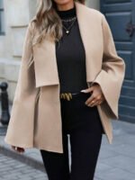 ⁦معطف صوفي نسائي EMERY ROSE – ستايل فرنسي أنيق يومي⁩ - الصورة ⁦49⁩