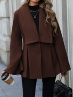 ⁦معطف صوفي نسائي EMERY ROSE – ستايل فرنسي أنيق يومي⁩ - الصورة ⁦55⁩