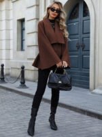 ⁦معطف صوفي نسائي EMERY ROSE – ستايل فرنسي أنيق يومي⁩ - الصورة ⁦56⁩