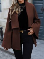 ⁦معطف صوفي نسائي EMERY ROSE – ستايل فرنسي أنيق يومي⁩ - الصورة ⁦57⁩