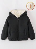 ⁦معطف أولاد شتوي كاجوال – مبطن بالقطن بسحاب وجيوب⁩ - الصورة ⁦4⁩