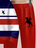 ⁦طقم أولاد قطعتين  تصميم فضفاض وطبعات ملونة⁩ - الصورة ⁦6⁩