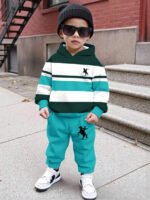 ⁦طقم أولاد قطعتين  تصميم فضفاض وطبعات ملونة⁩ - الصورة ⁦32⁩