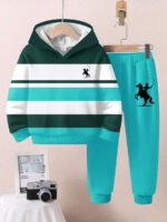 ⁦طقم أولاد قطعتين  تصميم فضفاض وطبعات ملونة⁩ - الصورة ⁦33⁩