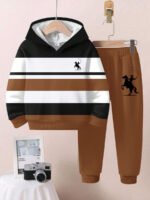 ⁦طقم أولاد قطعتين  تصميم فضفاض وطبعات ملونة⁩ - الصورة ⁦38⁩