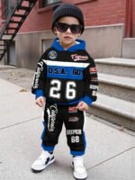 ⁦طقم أولاد قطعتين  تصميم فضفاض وطبعات ملونة⁩ - الصورة ⁦42⁩