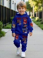 ⁦طقم أولاد قطعتين  تصميم فضفاض وطبعات ملونة⁩ - الصورة ⁦46⁩