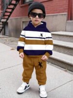 ⁦طقم أولاد قطعتين  تصميم فضفاض وطبعات ملونة⁩ - الصورة ⁦62⁩