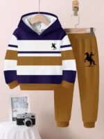 ⁦طقم أولاد قطعتين  تصميم فضفاض وطبعات ملونة⁩ - الصورة ⁦63⁩