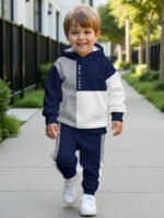 ⁦طقم أولاد قطعتين  تصميم فضفاض وطبعات ملونة⁩ - الصورة ⁦87⁩