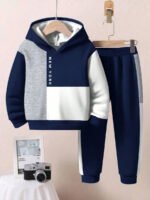 ⁦طقم أولاد قطعتين  تصميم فضفاض وطبعات ملونة⁩ - الصورة ⁦89⁩