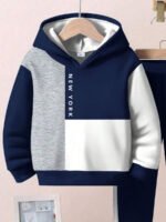 ⁦طقم أولاد قطعتين  تصميم فضفاض وطبعات ملونة⁩ - الصورة ⁦90⁩