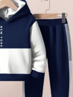 ⁦طقم أولاد قطعتين  تصميم فضفاض وطبعات ملونة⁩ - الصورة ⁦91⁩