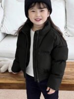 ⁦جاكيت بلون أحادي للفتيات⁩ - الصورة ⁦9⁩